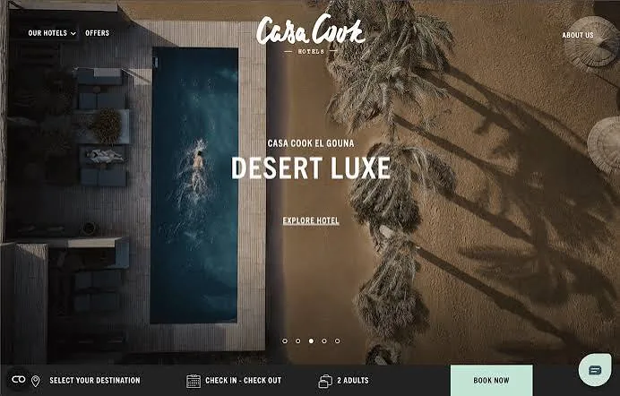Aurelia hotel website template preview